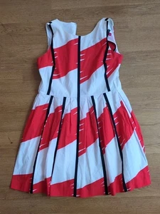 Vince Camuto Minikleid ausgestellt ärmellos Plissee A-Linie formelle Arbeitskleidung rot 10 - Bild 1 von 6