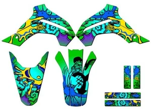 2019-2020 KLX 140 G ZANY Green Senge Graphics Kit Compatible with Kawasaki - Picture 1 of 10