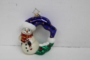 Christopher Radko Glas Schneemann Zitzenschmuck - Bild 1 von 7