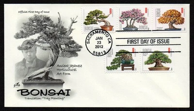 USA, SCOTT # 4618-4622, ARTCRAFT FDC COVER - BONSAI TREES, YEAR 2012 - Image 1 of 2