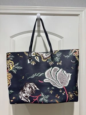 Новая большая пляжная сумка с цветочным узором Tory Burch без ценников - Изображение 1 из 4
