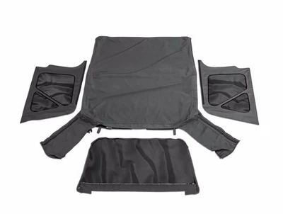 Rampage Black Diamond Vinyl Full Steel Door OEM Soft Top for 97-06 Jeep Wrangler - Image 1 of 4