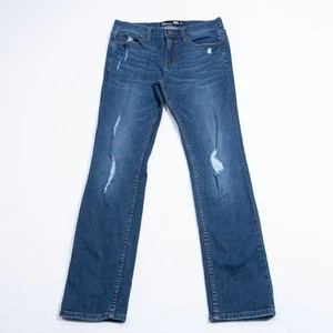 RSQ Jeans Boys 18 - 29x29 Tokyo Super Skinny Distressed Dark Blue Wash Denim - Picture 1 of 14