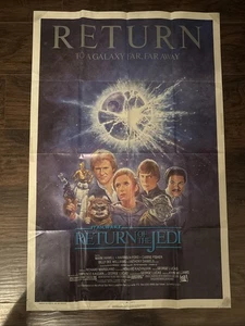 RETURN OF THE JEDI (R1985) Filmplakat 27x41 gefaltete Neuauflage - Bild 1 von 23