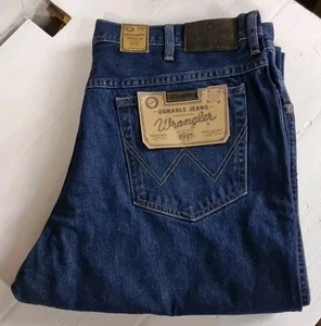 Wrangler Durable Jeans W40 X L32 Regular DARK STONE Fly Zip Denim TAGS NEW - Picture 1 of 7
