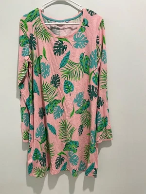 Top de manga larga estampado tropical verde rosa Serra talla L algodón orgánico Foto 1 de 4