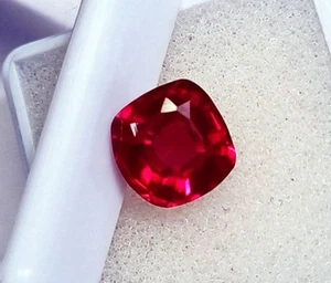 Natural Red Ruby 3.70 Ct Certified Cushion Shape Loose Gemstone With Free Gift - Picture 1 of 7