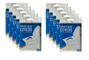 50 Pcs Lightweight Paper Toilet Seat Cover Travel Pocket Disposable Flushable