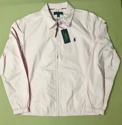 Chaqueta cortavientos Polo Ralph Lauren para hombre BAYPORT cremallera completa, rosa, talla L Foto 1 de 4