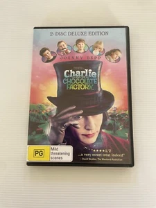 Charlie and the Chocolate Factory Johnny Depp DVD 2 Discs Region 4 (2005) - Picture 1 of 3