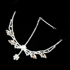 Adornos para el cabello tocado pedrería cadena para la frente Tikka Bollywood cadena para la cabeza boda  - Imagen 1 de 3