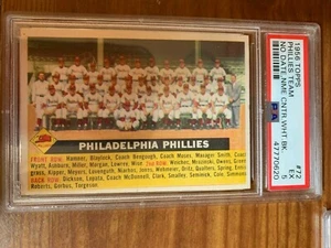 1956 Topps Phillies Team PSA 5 - Bild 1 von 2