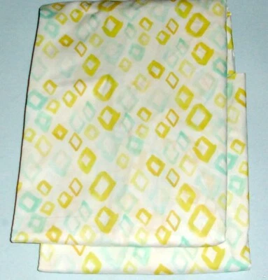 Sábana Ajustable Doble Sferra Geometrico Algodón Percal Aqua Amarillo Diamante Italia NUEVA Foto 1 de 4