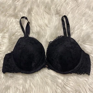 Savage X Fenty 34B Bra Black Lace Padded Push Up Underwire Back Closure  - Picture 1 of 6
