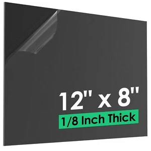 ABS Sheet 1/8 Inch Thick (3mm) - 12" x 8", Black Plastic 12"x8"x1/8",  - Picture 1 of 8