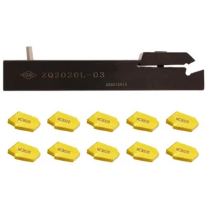 10Pcs SP300 Grooving Insert & ZQ2020L-03 CNC External Cutting Off Turning Holder - Picture 1 of 5