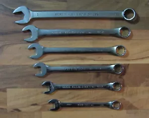 Klein Tools 6-teiliges Kombinationsschraubenschlüssel-Set 11/16-1" ~ Made in USA ~ sehr schön - Bild 1 von 5