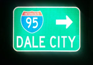 Dale City Interstate 95, Virginia Route Straßenschild 18"x12", Washington DC - Bild 1 von 5