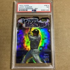 1999 Topps Power Brokers Refractor Larry Walker PSA 7
