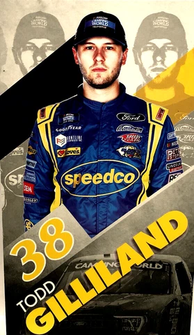 2021 TODD GILLILAND #38 FRM SPEEDCO F-150 FORD CAMPING WORLD NASCAR POSTCARD Cover