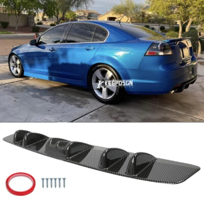 Difusor de parachoques trasero de 7 aletas de carbono para Pontiac G8 G6 Foto 1 de 4
