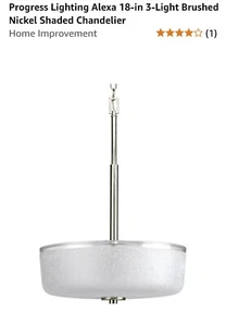 Progress Lighting Alexa Collection 18 in. 3-Light Brushed Nickel Pendant Chandal - Picture 1 of 1
