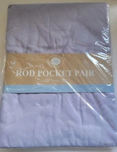 Neu in Verpackung Nantucket Home Helllila Flieder 42"x84" Stange Tasche Paar Vorhänge Vorhänge - Bild 1 von 4
