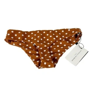 Faithfull the Brand Swim Bikini Bottom Cinnamon US2 Cara AU6XS NWT Rust Polka - Picture 1 of 11