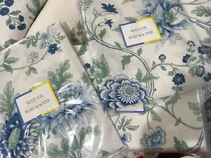 $350 Matouk Italy NWT 2pc Euro Shams 100% Linen Simone Sea - Picture 1 of 5