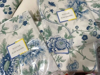 $350 Matouk Италии новый с Ярлыками 2шт King Shams 100% льняной Simone море (6) наборы проданы - Изображение 1 из 3