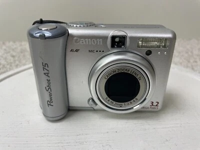 Canon PowerShot A75 3.2MP Digital Camera with 3X Optical Zoom w/ Solution Disk - Image 1 of 4