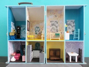 Puppenhaus Miniatur klappbar Carry Dollhouse 2 - Bild 1 von 19