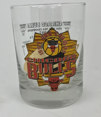 Chicago Bulls 1997 NBA Champs Playoff Results Rock Glass Collector Cover