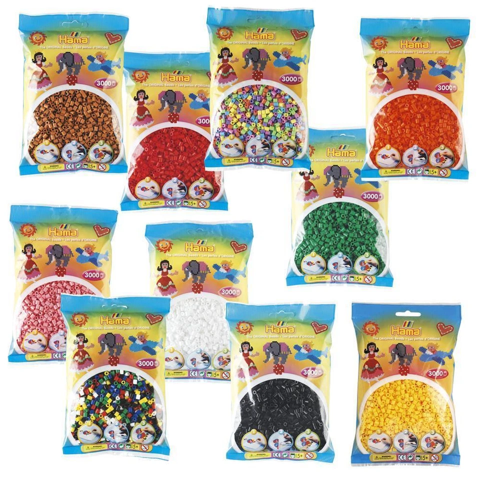 Hama 3000 Midi Bügelperlen 201- ALLE FARBEN Ø 5 mm Steckperlen Perlen Beads - Bild 1 von 1