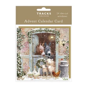 Classic Farm Animals in the Snow Advent Calendar - 24 Doors Fun Christmas Card - Picture 1 of 2