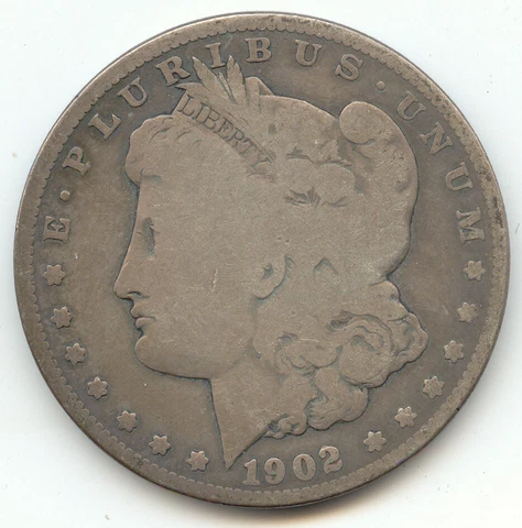 1902-S Morgan Silver Dollar, Scarce S Mint, G-VG Details Cover