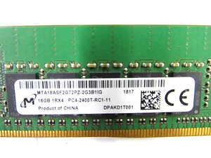 Micron 16GB (1x16GB) PC4-2400T-RC1-11 Registered ECC MTA18ASF2G72PZ-2G3B1IG - Picture 1 of 1