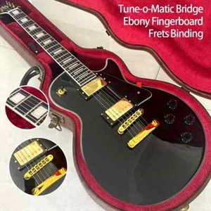 LP Electric Guitar, Ebony Fingerboard, Frets Binding, Gold Hardware - Picture 1 of 17