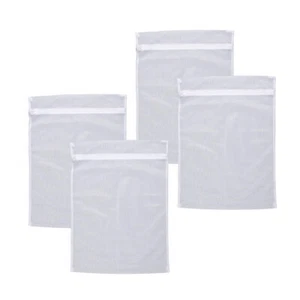 WENKO 4er Set Wäschenetz 70x50cm Weiß Reißverschluss Wäscheschutz Feinwäsche - Bild 1 von 6