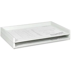 Safco Stacking Trays 40 lb Capacity 39"x26"x3" White 4897