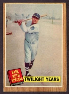 1962 Topps # 141 Babe Ruth Twilight Years / HIGH GRADE !! CREASE FREE !! - Picture 1 of 2
