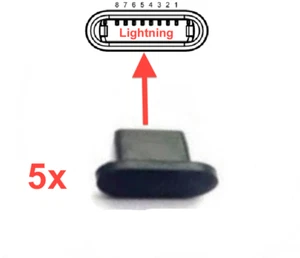 5x IPHONE 12 MINI 12 PRO MAX PORT ŁADOWANIA OSŁONA PRZECIWPYŁOWA WTYCZKA STOPKA OCHRONNA - Zdjęcie 1 z 1