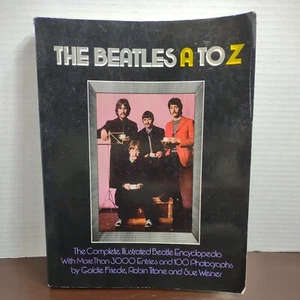 The Beatles A To Z Book Paperback Book 1980 Over 100 Black & White Photos Good - Picture 1 of 14