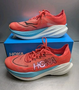 Neu Herren Hoka One One Mach X 2 Grapefruit Koralle Größe 11,5 D Laufschuhe - Bild 1 von 8