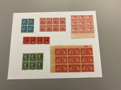 Us Postage stamps mint block 20 lot - Image 1 of 3