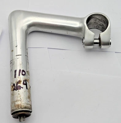 CINELLI QUILL STEM ITALY 22.2 CLAMP 26.4MM 110MM REACH SILVER ALUMINUM - Image 1 of 4