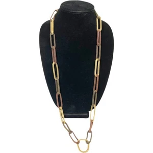 Collar de moda vinculado color cobre y oro - Imagen 1 de 2