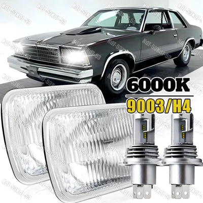 2x Rectangular 5X7" 7x6" LED Headlights For Chevy Malibu 1978-1981 Corvette A++ - Image 1 of 4