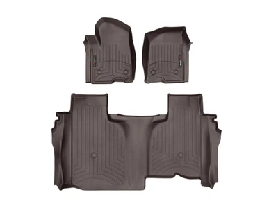 WeatherTech FloorLiner for 2019-2025 GMC Sierra 1500 - 1st & 2nd Row, Cocoa - Image 1 of 4