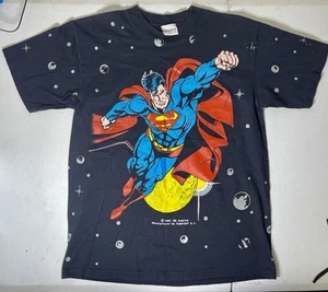 T-shirt vintage 1991 dc comics superman punto singolo aop - Foto 1 di 17